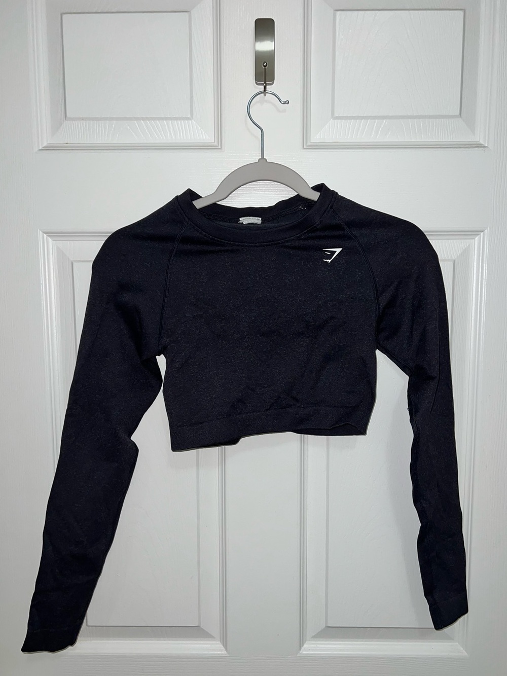 Gymshark Black Compression Long Sleeve Crop Top